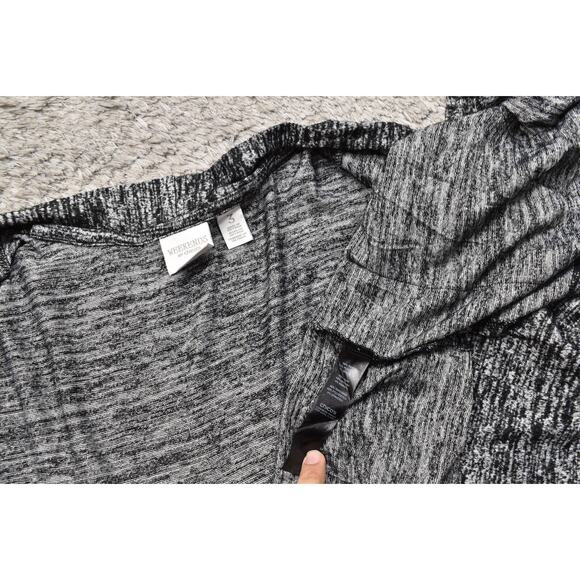 Weekends by Chico's Gray Cardigan Size 3 Rayon Open Front Long Sleeve - Picture 6 of 7